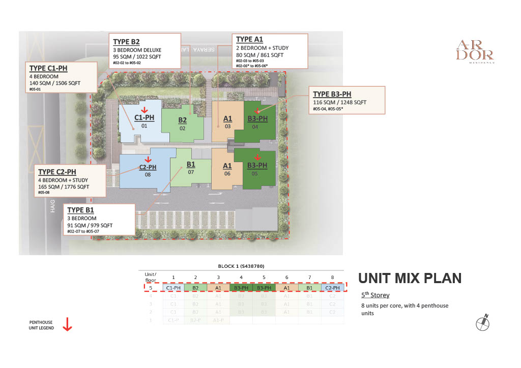 Ardor-Residence-Site-Plan-all-unit-mix-plan-type